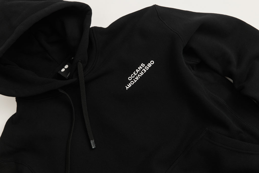 DOUBLE O HOODED SWEATER -  BLACK